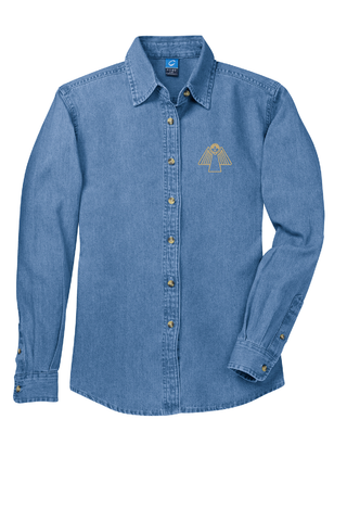 Angel Charity Ladies Denim Button Down