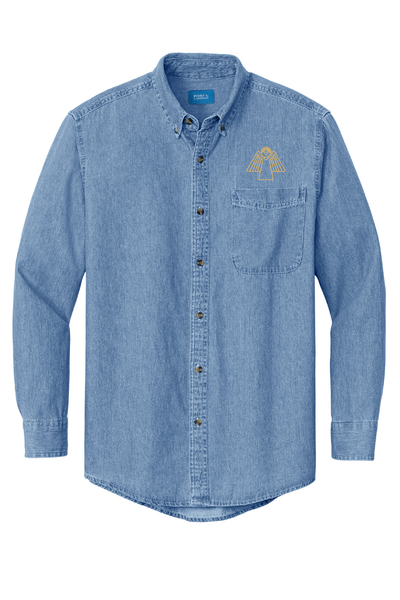 Angel Charity Mens Denim Button Down